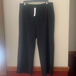 NWT Chico’s black pull on polyester/spandex wide leg capri pants